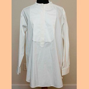 Piazza Sempione White Fitted Button-Down Blouse 42